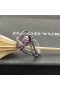 David Yurman Kabel-Wrap-Ring i Sterling Sølv med Lavendel Ametyst og Diamanter 20.4 mm