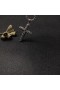 David Yurman Menn Chevron Kryss Anheng i Sterling Sølv med Sorte Diamanter 36mm
