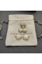 David Yurman Starburst Trippel Drop Øredobber 18K Gult Gull med Diamanter 51mm