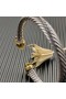 David Yurman Women ' s Classic Kabel-Cuff Armbånd i Sterling Sølv med 18K Gult Gull Med Gule Diamanter 7mm