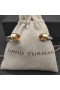David Yurman Women ' s Classic Kabel-Cuff Armbånd i Sterling Sølv med 18K Gult Gull og Champagne Diamond 5mm