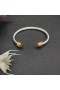 David Yurman Women ' s Classic Kabel-Cuff Armbånd i Sterling Sølv med 18K Gult Gull og Champagne Diamond 5mm