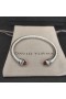 David Yurman Women ' s Classic Cablespira Cuff Armbånd i Sterling Sølv med Champagne Diamanter 5mm