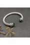 David Yurman Women ' s Classic Cablespira Cuff Armbånd i Sterling Sølv med Mørke Grønne Diamanter 7mm