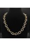 David Yurman Kvinne Oval Link Kjeden Halskjede i Sterling Sølv med 18K Gult Gull 16mm