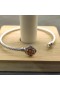 David Yurman Kvinne Petite Chatelaine Bangle Armbånd i Sterling Sølv med Champagne Diamanter 3mm
