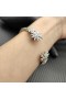 David Yurman Kvinne Starburst Kabel-Cuff Armbånd i Sterling Sølv med Diamanter 4mm