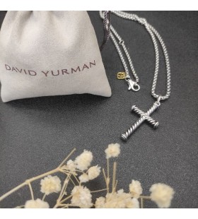 David Yurman Kabel Kryss Anheng i Sterling Sølv 35mm