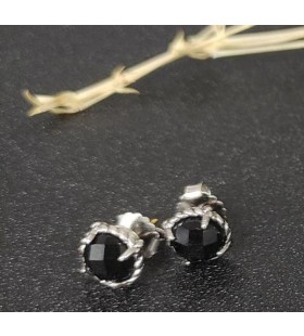 David Yurman Petite Chatelaine Stud Øredobber i Sterling Sølv med Sort Onyx 8mm