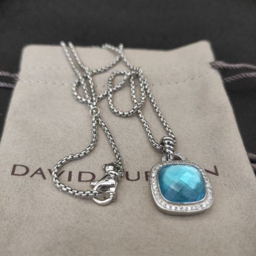 Damska zawieszenie David Yurman "Albion" ze srebra z Niebieskim Topaz i diament 15 mm