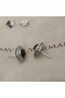 Kolczyki David Yurman Albion ze srebra z Czarnym onyksem i diamentami 7 mm