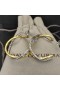 Kolczyki-Pierścionki David Yurman Crossover ze Srebra z Żółtego Złota 18 Karat Sprzedawane 25 mm