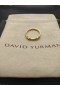 David Yurman Petite Helena pierścionek Zaręczynowy z Żółtego złota 18 Karat z brylantami 4 mm