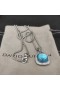 Damska zawieszenie David Yurman "Albion" ze srebra z Niebieskim Topaz i diament 15 mm
