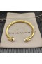 Klasyczny Damski bransoleta-mankiet David Yurman z Żółtego Złota 18 Karat z Perłami i Diamentami 5 mm