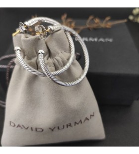 Sprzedaż Srebrnych Kolczyków-Pierścieni David Yurman Cablespira 42,3 mm