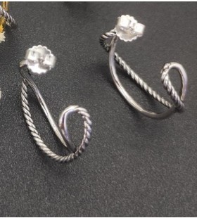 Kolczyki-Pierścionki David Yurman Crossover Ze Srebra 25 mm