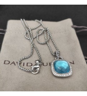 Damska zawieszenie David Yurman "Albion" ze srebra z Niebieskim Topaz i diament 15 mm
