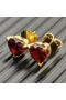 David Yurman Chatelaine Inima Cercei Stud 18K Aur Galben cu Mov 8mm