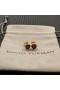 David Yurman Chatelaine Inima Cercei Stud 18K Aur Galben cu Mov 8mm