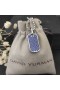 David Yurman Chevron Tag Argint cu Safire 35mm