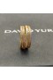 David Yurman Pavé Crossover 18K Inel de Aur Galben cu Diamante 11mm