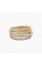 David Yurman Pavé Crossover 18K Inel de Aur Galben cu Diamante 11mm