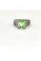 David Yurman Petite Wheaton Inel Argint cu Prasiolite și Diamante 10mm