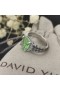 David Yurman Petite Wheaton Inel Argint cu Prasiolite și Diamante 10mm