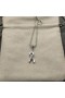 David Yurman Cablu femeii de Colecție Panglică Pandantiv Colier Argint cu Email Roz 24.4 mm