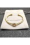 David Yurman Cablu femeii Manșetă Brățară de 18K Aur Galben Cu Șampanie Diamant 4mm
