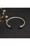 David Yurman Femei Cablu Clasic Manșetă Brățară din Argint cu 14K Aur Galben și Verde Închis Diamante 5mm