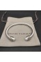 David Yurman Femei Cablu Clasic Manșetă Brățară din Argint cu 14K Aur Galben si Perle de 5 mm