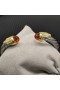 David Yurman Femei Cablu Clasic Manșetă Brățară din Argint cu Aur Galben 18K Cu Șampanie Diamante 7mm