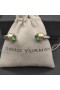 David Yurman Femei Cablu Clasic Manșetă Brățară din Argint cu 18K Aur Galben și Albastru Topaz 5mm