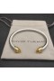 David Yurman Femei Cablu Clasic Manșetă Brățară din Argint cu Aur Galben 18K și Citrin 5mm