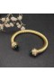 David Yurman Femei Clasic Cablespira Manșetă Brățară de 18K Aur Galben cu Verde Inchis Diamante 7mm