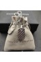 David Yurman Femei Petite Sculptat Cablu Tag Amuleta din Argint 10mm
