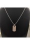 David Yurman Femei Petite Sculptat Cablu Tag Amuleta din Argint 10mm