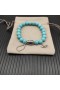 David Yurman Bărbați Spirituală Margele Brățară din Argint cu Turcoaz 8mm