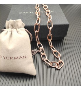 David Yurman Femei Madison Lanț Colier 18K Rose Aur 11mm