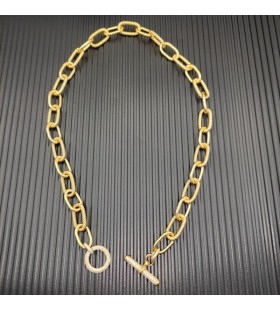 David Yurman Femei Madison Comutare Lanț Colier Aur Galben 18K cu Diamante 11mm