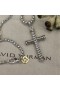 David Yurman Kábel Cross Prívesok Mincový Striebro 35mm