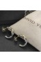 David Yurman Káblová Slučka Hoop Náušnice Rýdzeho Striebra s 18K Žlté Zlato 15 mm