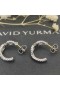 David Yurman Káblová Slučka Hoop Náušnice Rýdzeho Striebra s 18K Žlté Zlato 15 mm