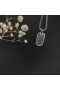 David Yurman Chevron Tag Rýdzeho Striebra s 35mm Čierne Diamanty