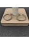 David Yurman Drobná X Hoop Náušnice Rýdzeho Striebra s 18K Žlté Zlato 12.6 mm