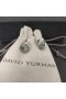 David Yurman Ženy Stud 7mm Hlavné Kamenné Námestie Diamond Náušnice Zelený Diamant