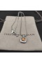 David Yurman Žien Albion Prívesok Rýdzeho Striebra s Šampanské Citrine a Diamanty 11 mm