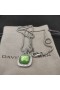 David Yurman Žien Albion Prívesok Rýdzeho Striebra s Peridot a Diamanty 15 mm